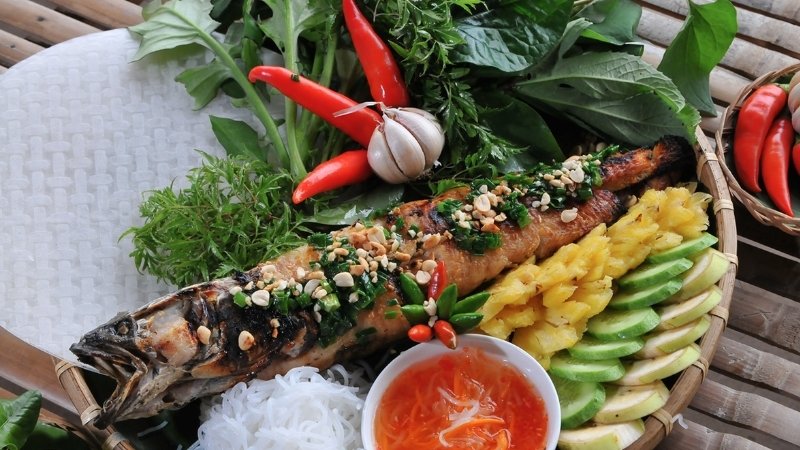 Cá lóc nướng trui