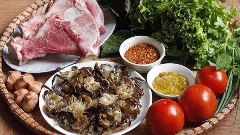 Nguyên liệu nấu bún riêu