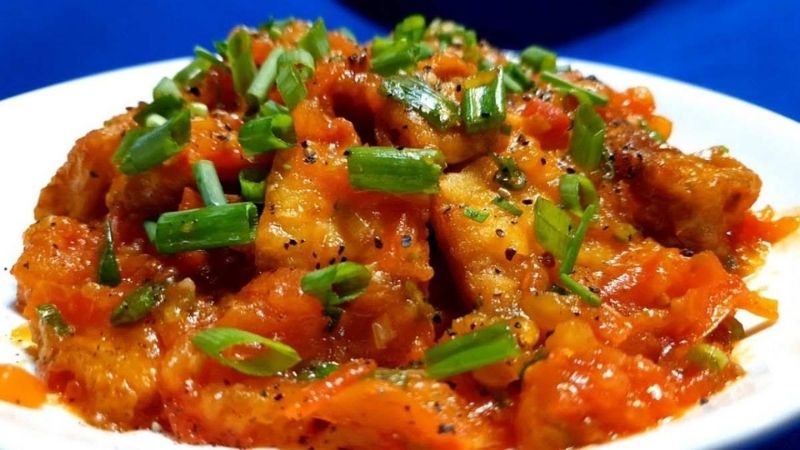 Đậu hũ sốt cà chua